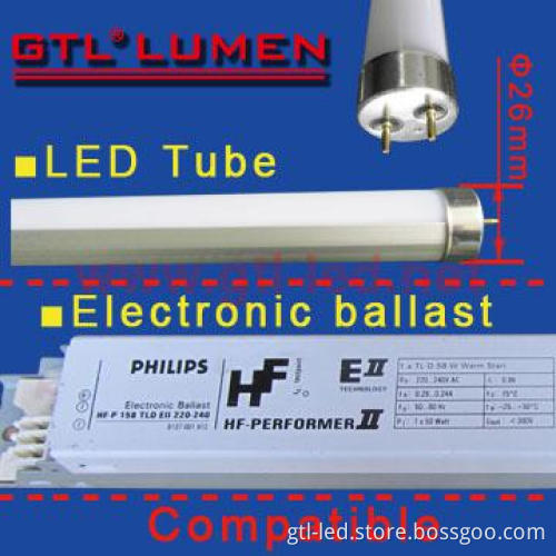 LED tube light ,compatible with traditional electric bracket